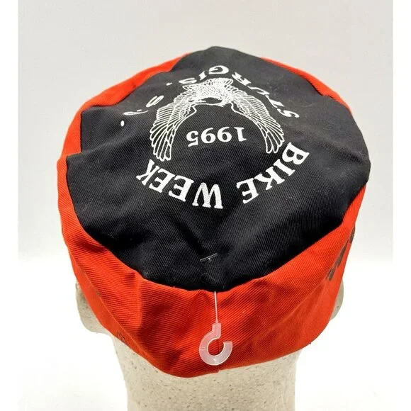 Vintage 1995 Harley Davidson Sturgis Bike Week Painters Hat Very Rare Made USA